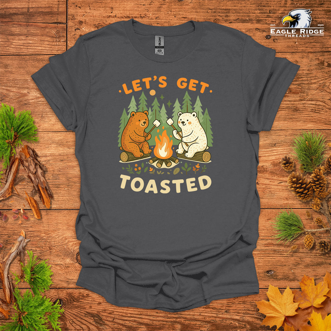Let’s Get Toasted • Hiking T-shirt • Cute Campfire Bears Graphic