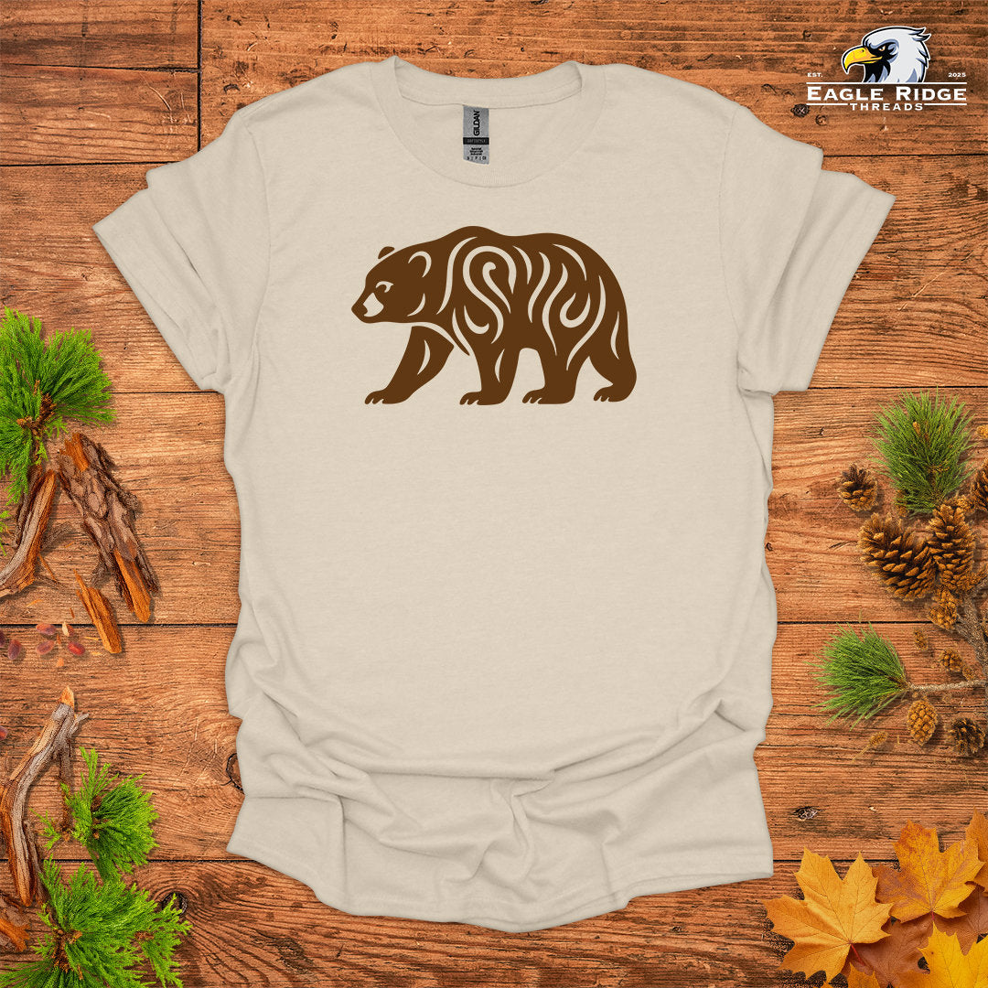 Tribal Black Bear • Hiking T-shirt • Nature-Inspired Design