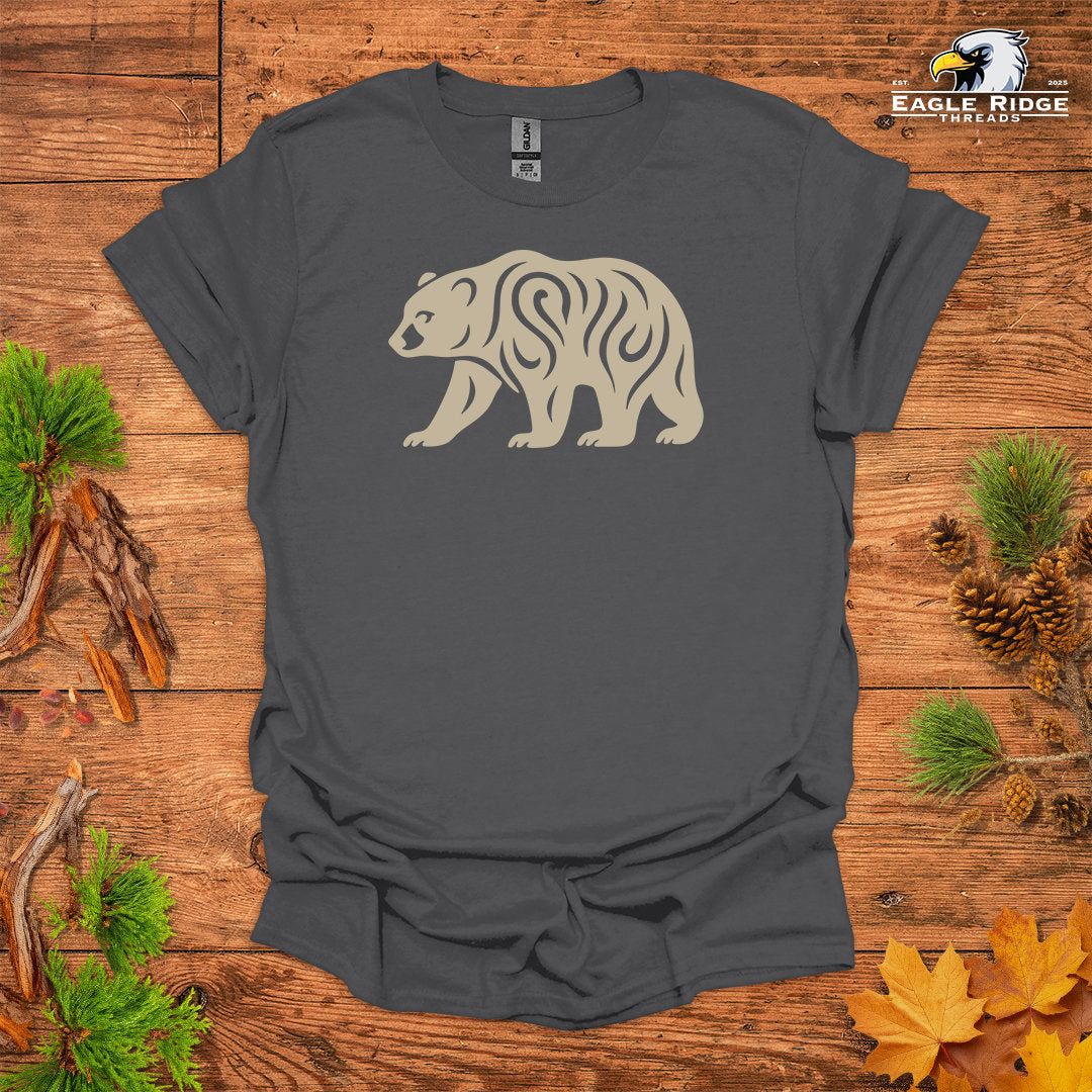Tribal Black Bear • Hiking T-shirt • Nature-Inspired Design