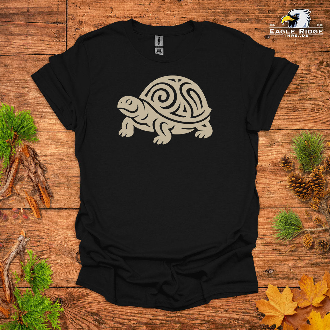 Tribal Box Turtle • Hiking T-shirt • Nature-Inspired Design