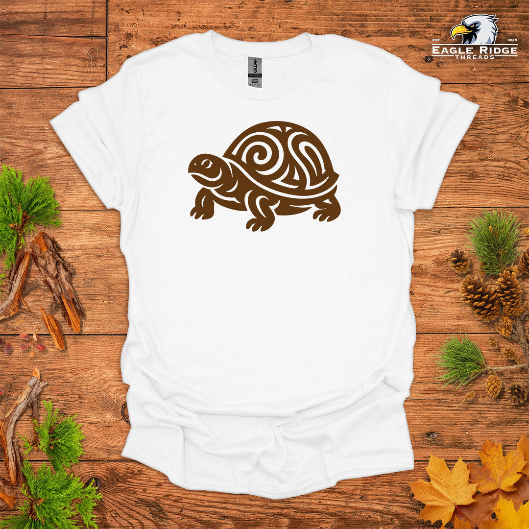 Tribal Box Turtle • Hiking T-shirt • Nature-Inspired Design