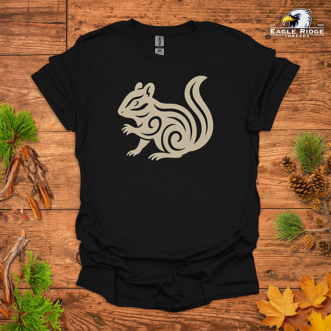 Tribal Chipmunk • Hiking T-shirt • Nature-Inspired Design