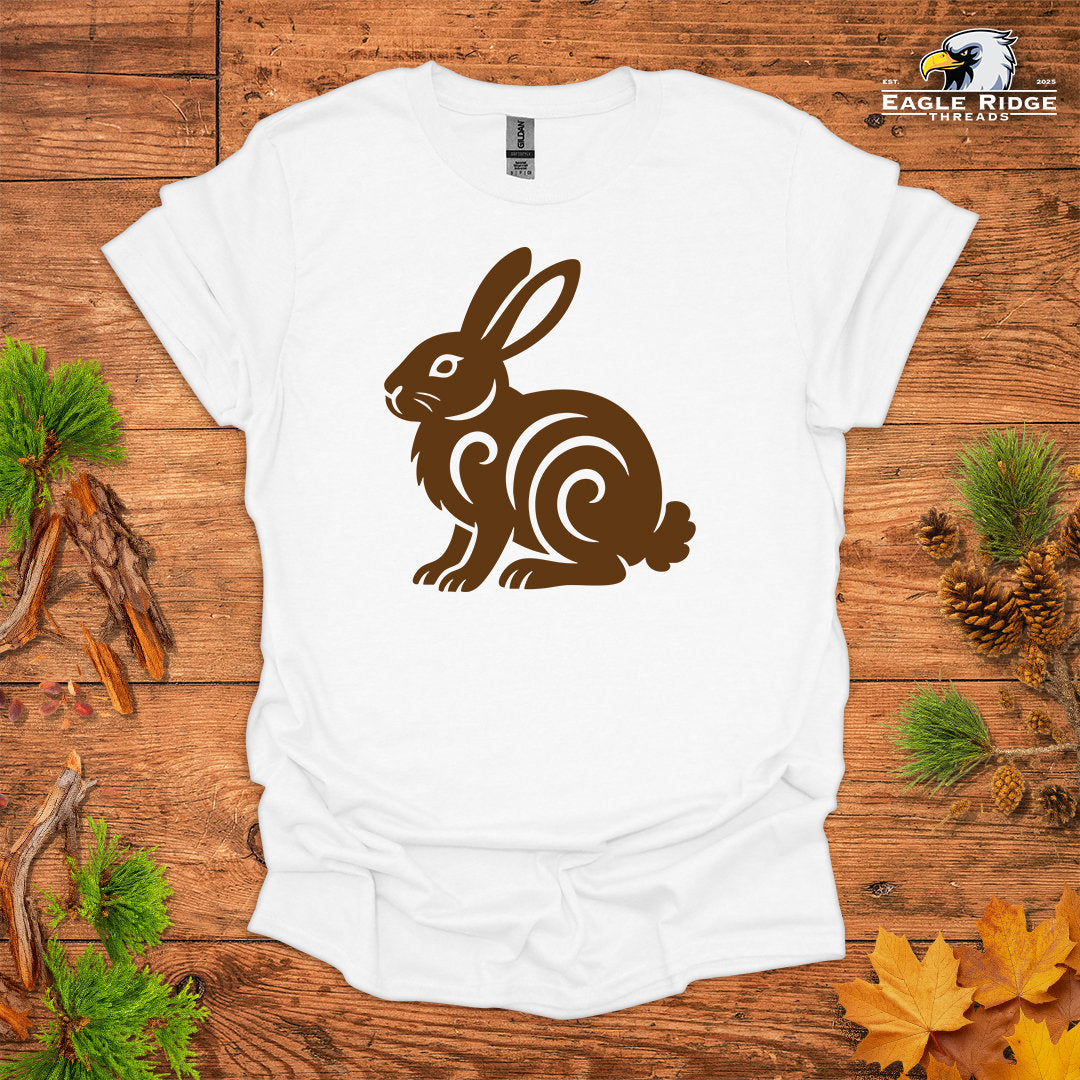 Tribal Cottontail Rabbit • Hiking T-shirt • Nature-Inspired Design