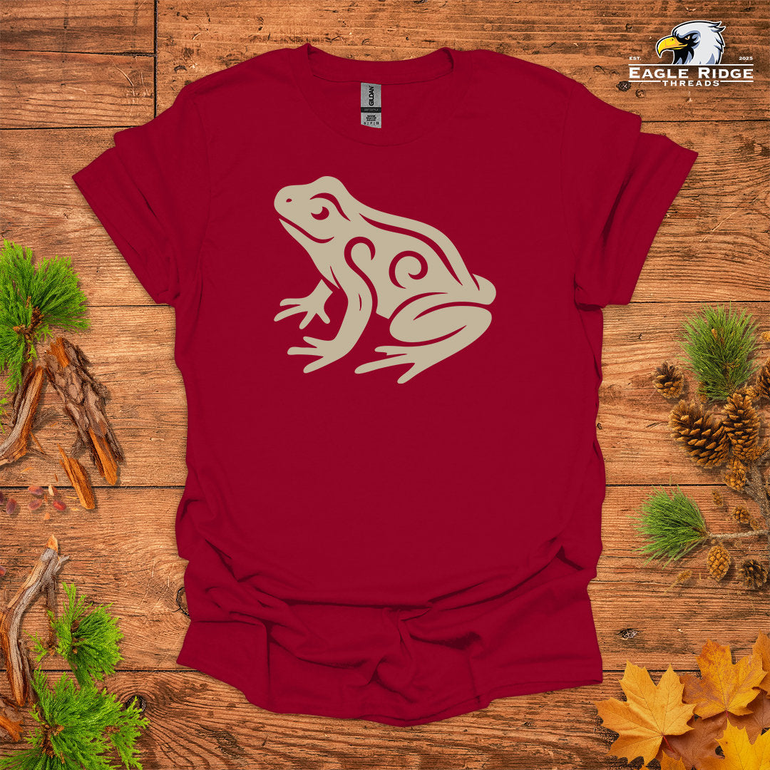 Tribal Frog • Hiking T-shirt • Nature-Inspired Design