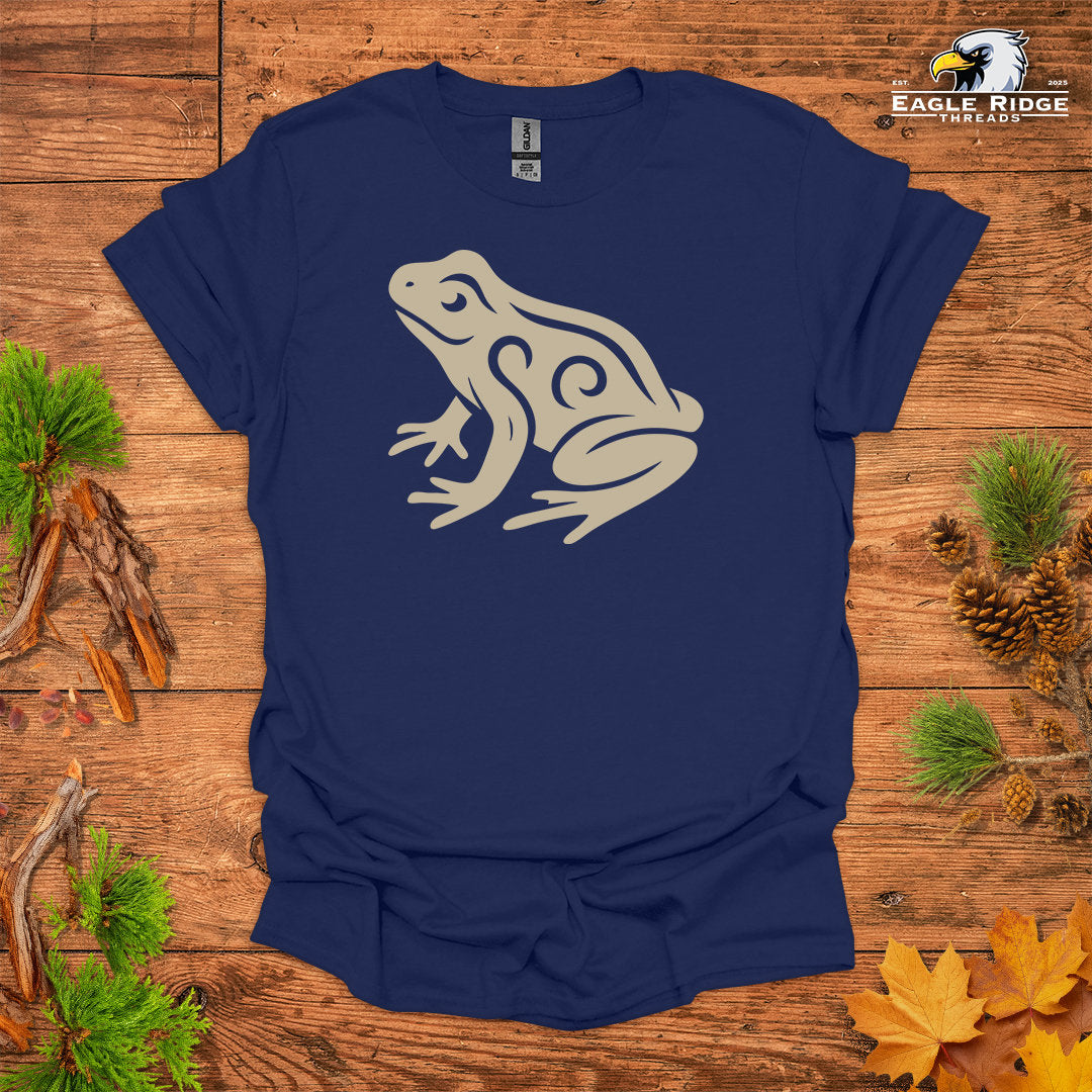Tribal Frog • Hiking T-shirt • Nature-Inspired Design