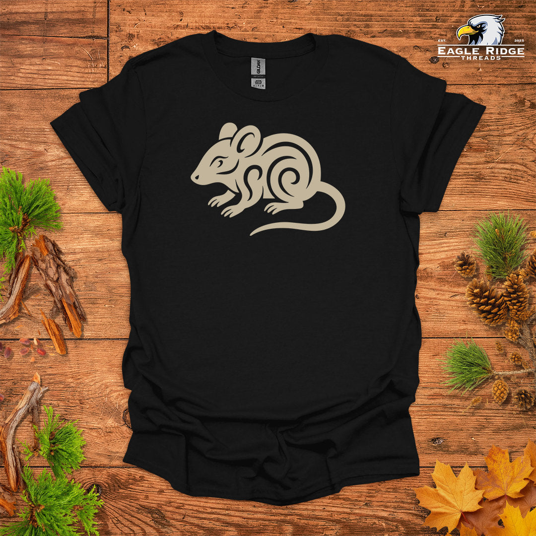 Tribal Mouse • Hiking T-shirt • Nature-Inspired Design