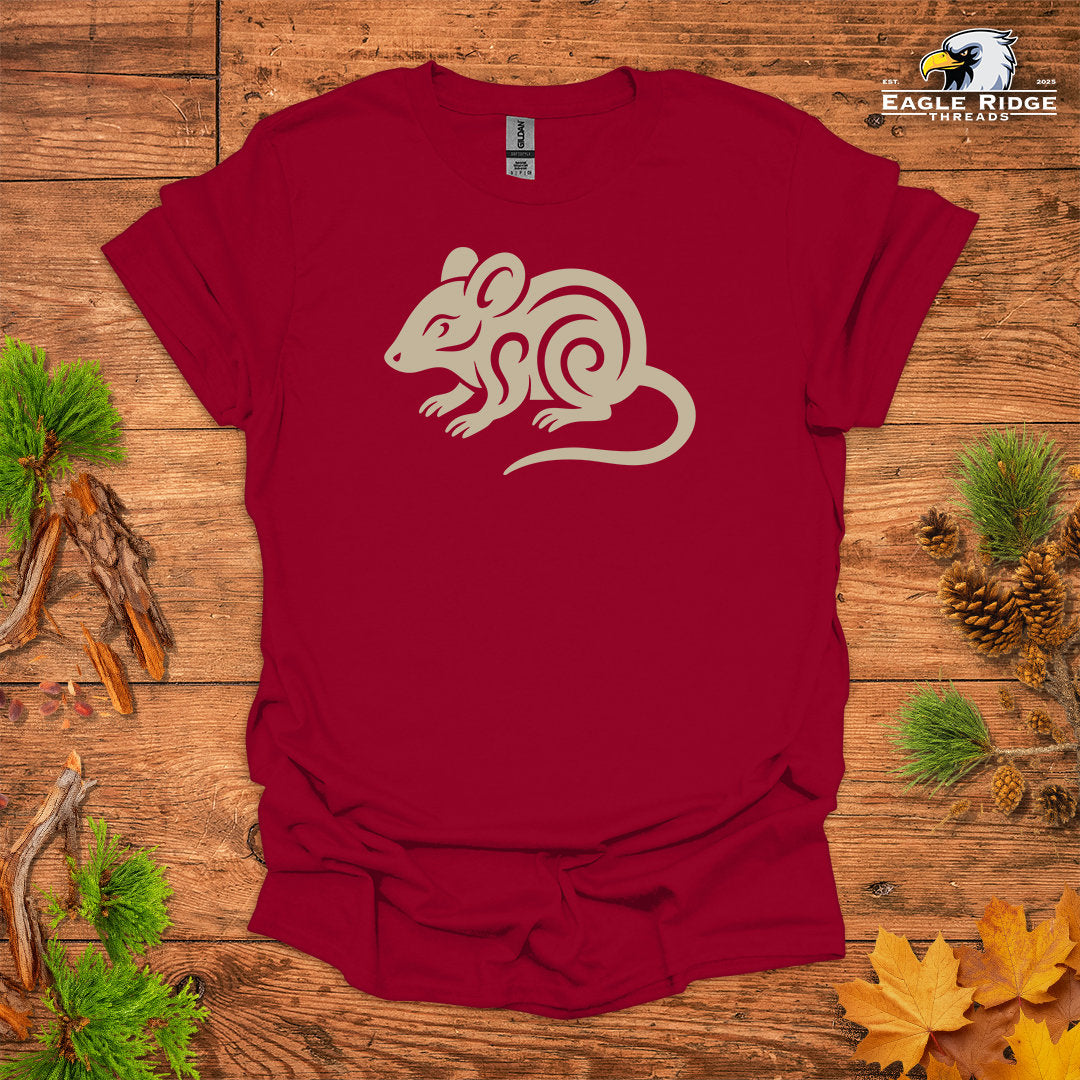 Tribal Mouse • Hiking T-shirt • Nature-Inspired Design