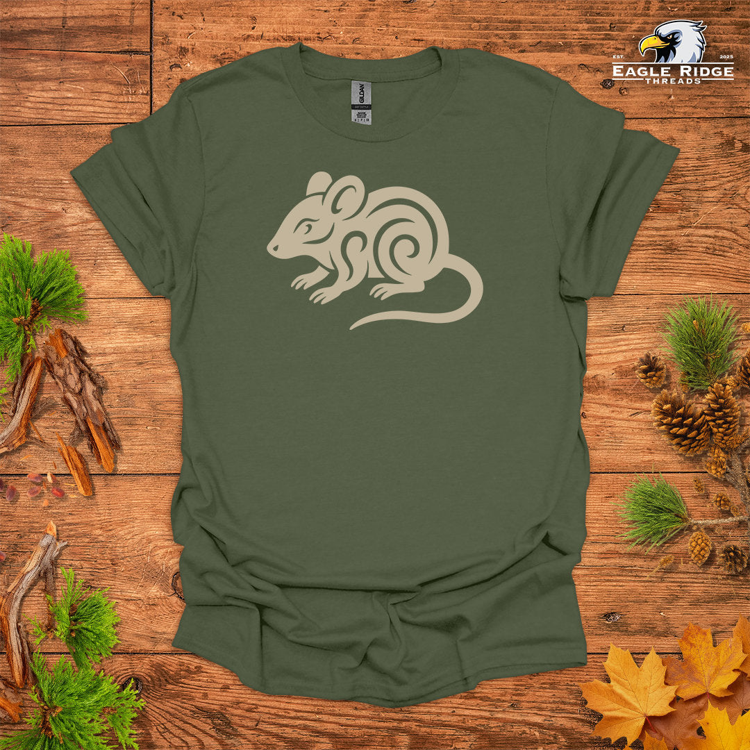 Tribal Mouse • Hiking T-shirt • Nature-Inspired Design