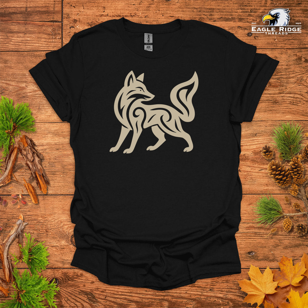 Tribal Fox • Hiking T-shirt • Nature-Inspired Design