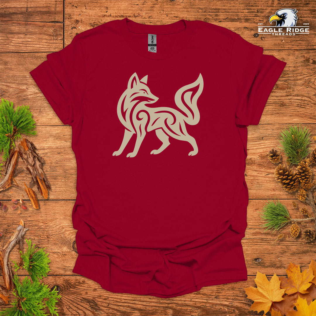 Tribal Fox • Hiking T-shirt • Nature-Inspired Design