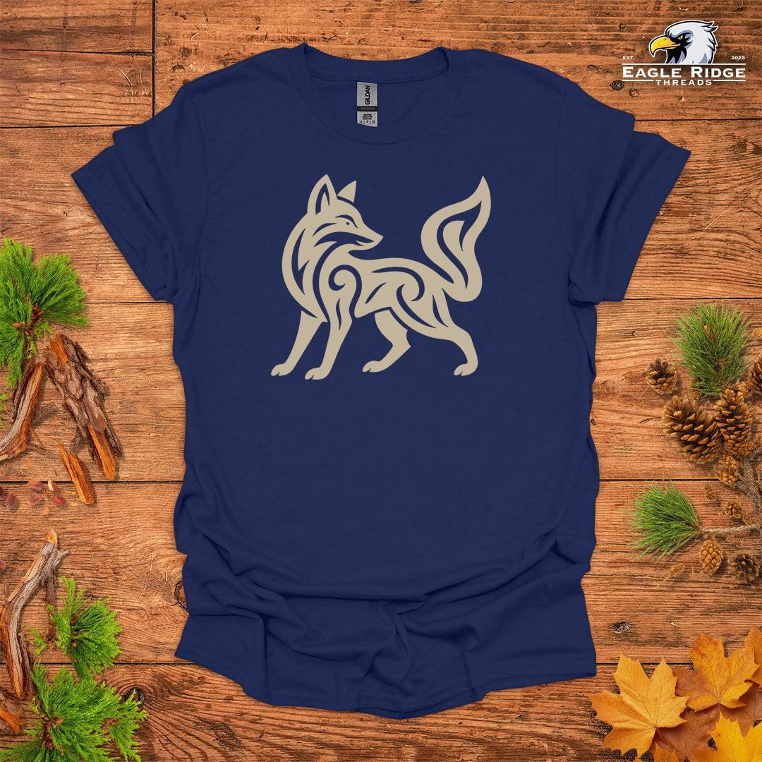 Tribal Fox • Hiking T-shirt • Nature-Inspired Design