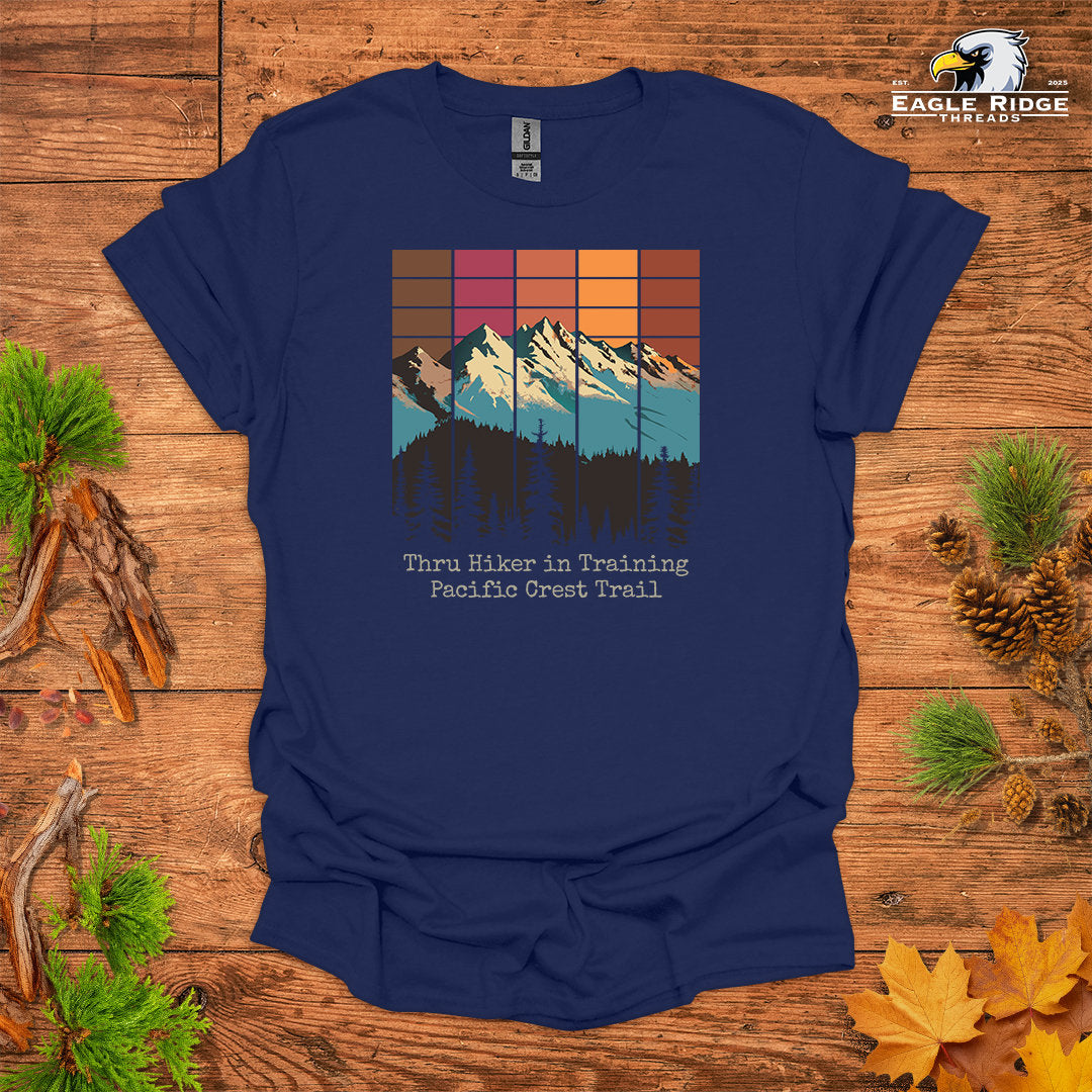 Thru Hiker In Training Pacific Crest Trail • Hiking T-shirt • Retro Mountain Graphic