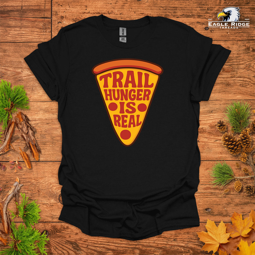 Trail Hunger Is Real • Hiking T-shirt • Pizza Slice Graphic