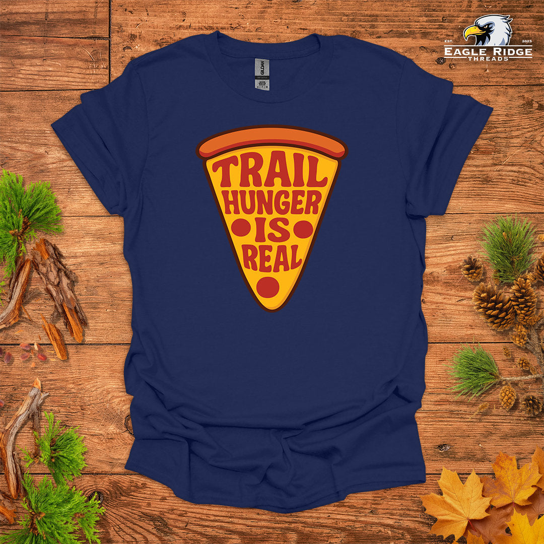 Trail Hunger Is Real • Hiking T-shirt • Pizza Slice Graphic