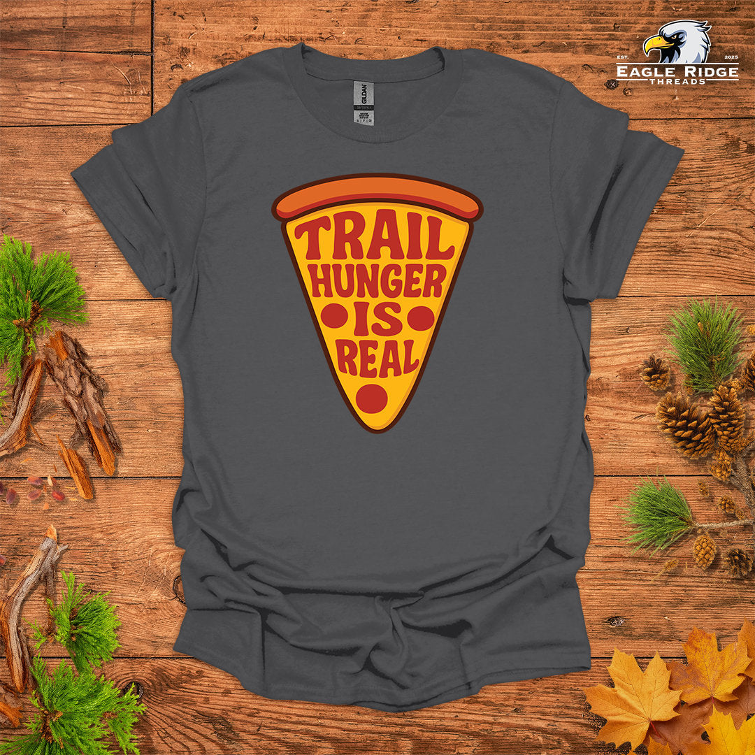 Trail Hunger Is Real • Hiking T-shirt • Pizza Slice Graphic