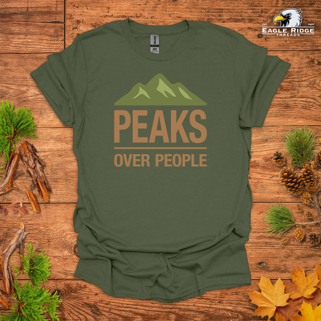 Peaks Over People • Hiking T-shirt • Mountain Graphic
