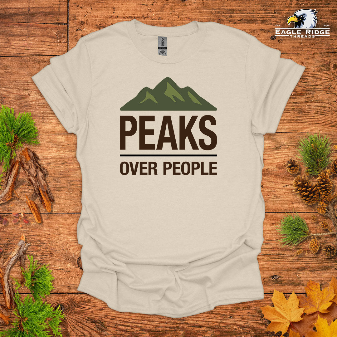 Peaks Over People • Hiking T-shirt • Mountain Graphic