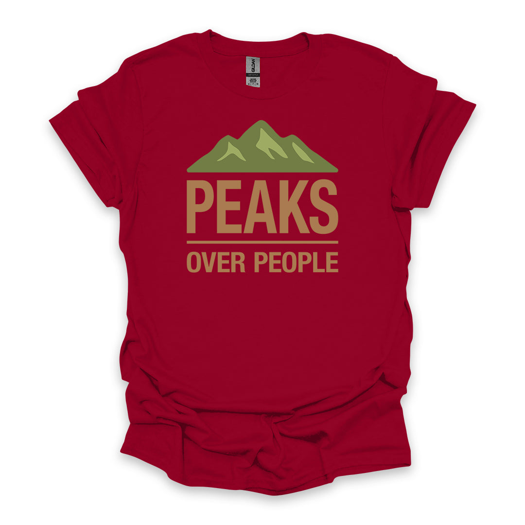 Peaks Over People • Hiking T-shirt • Mountain Graphic