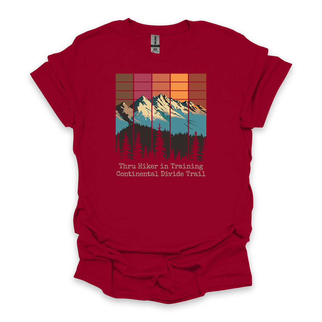 Thru Hiker In Training Continental Divide Trail • Hiking T-shirt • Retro Mountain Graphic