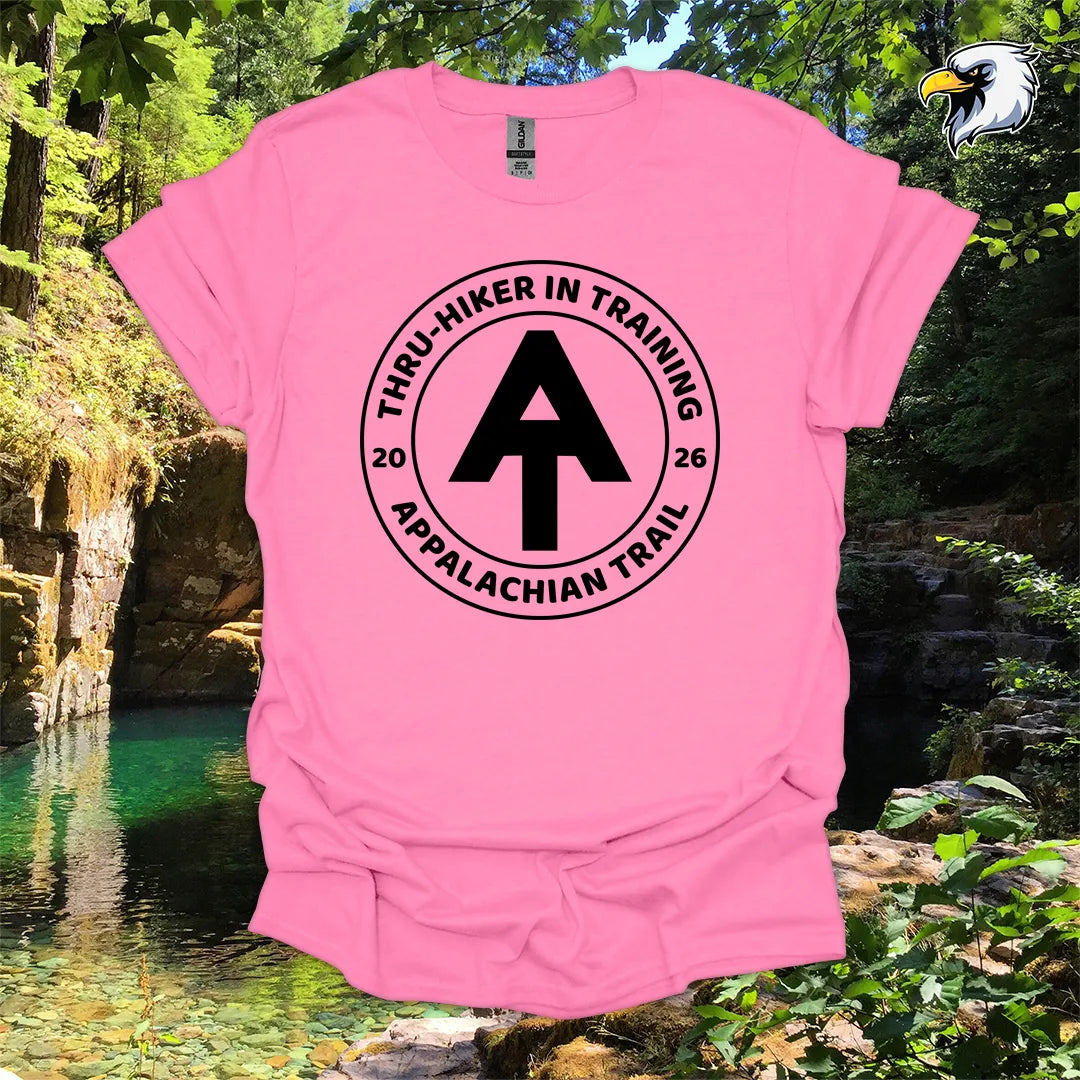 “Thru-Hiker in Training” Hiking T-Shirt – Appalachian Trail Badge