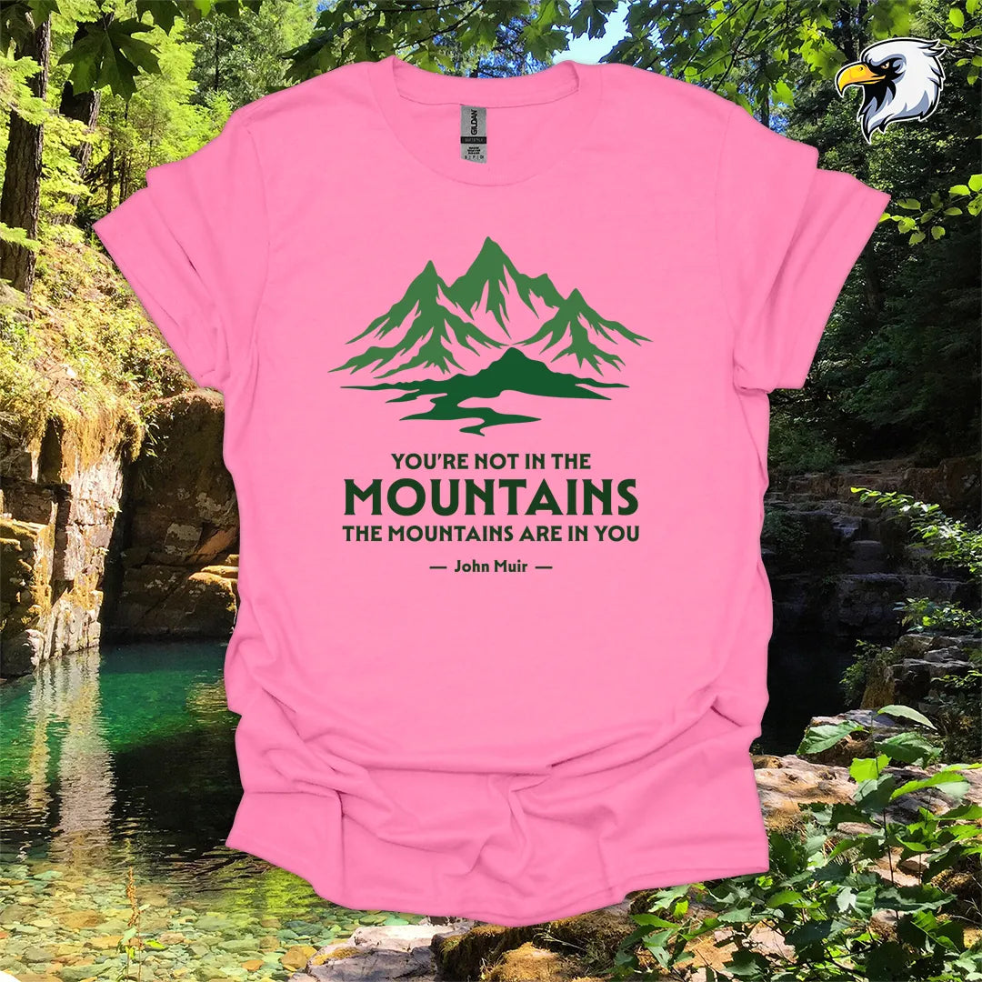 "You're Not in the Mountains, The Mountains Are in You" hiking t-shirt – Mountain Graphic