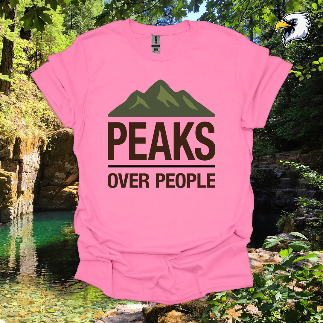 “Peaks Over People” Hiking T-Shirt – Mountain Graphic