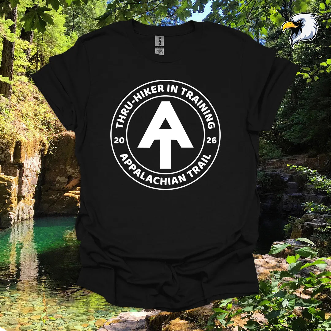 “Thru-Hiker in Training” Hiking T-Shirt – Appalachian Trail Badge