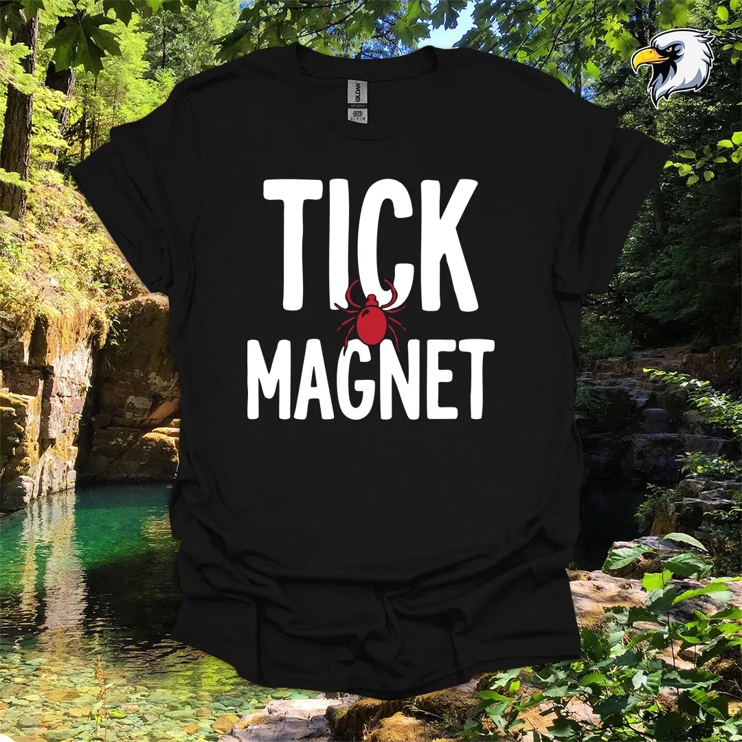 “Tick Magnet” hiking t-shirt – Funny Outdoor Graphic