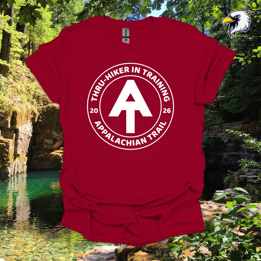 “Thru-Hiker in Training” Hiking T-Shirt – Appalachian Trail Badge
