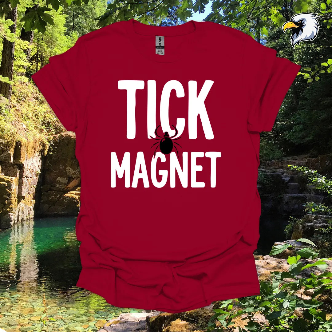 “Tick Magnet” hiking t-shirt – Funny Outdoor Graphic