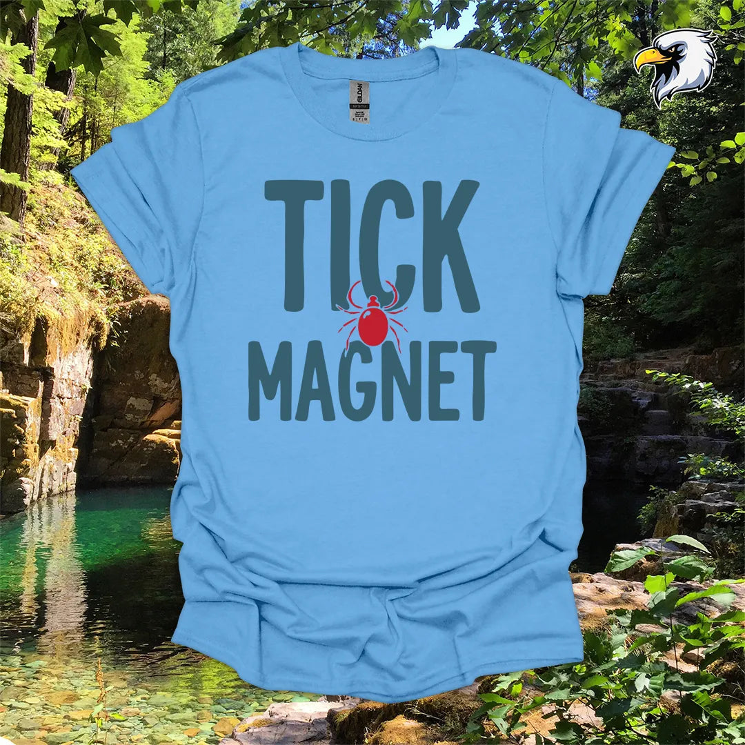“Tick Magnet” hiking t-shirt – Funny Outdoor Graphic