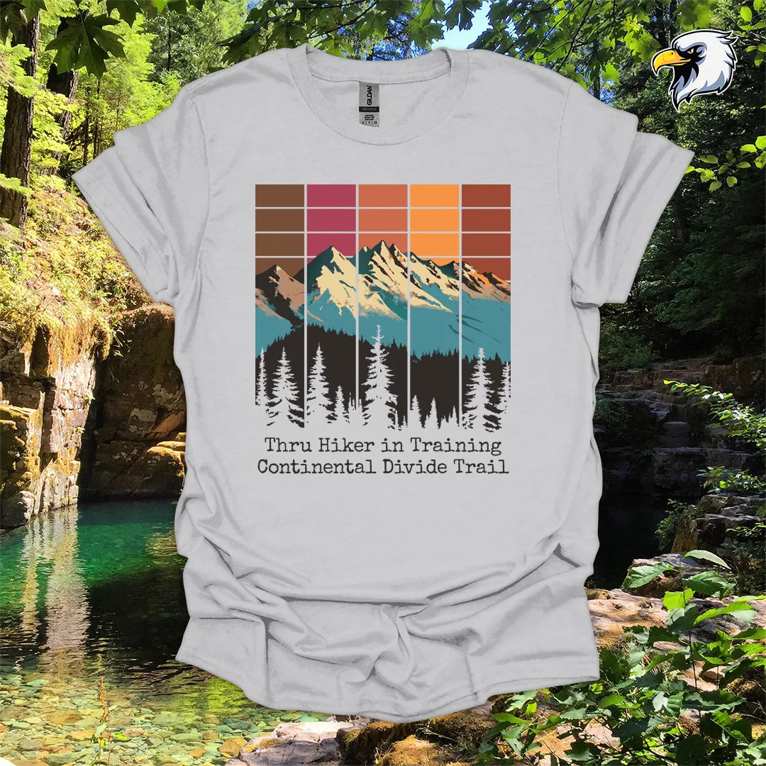 “Thru Hiker in Training Continental Divide Trail” hiking t-shirt – Mountain Graphic