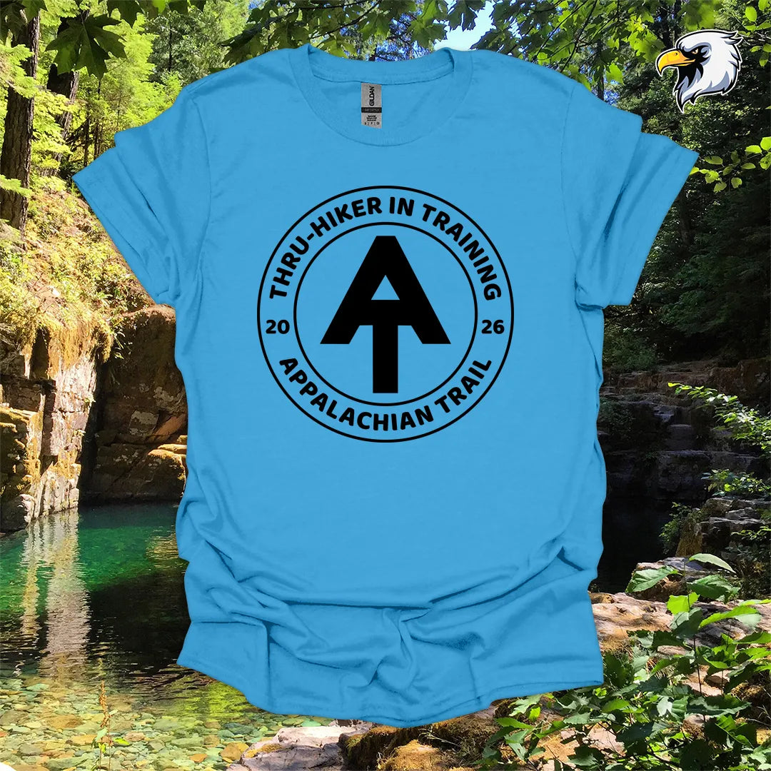 “Thru-Hiker in Training” Hiking T-Shirt – Appalachian Trail Badge