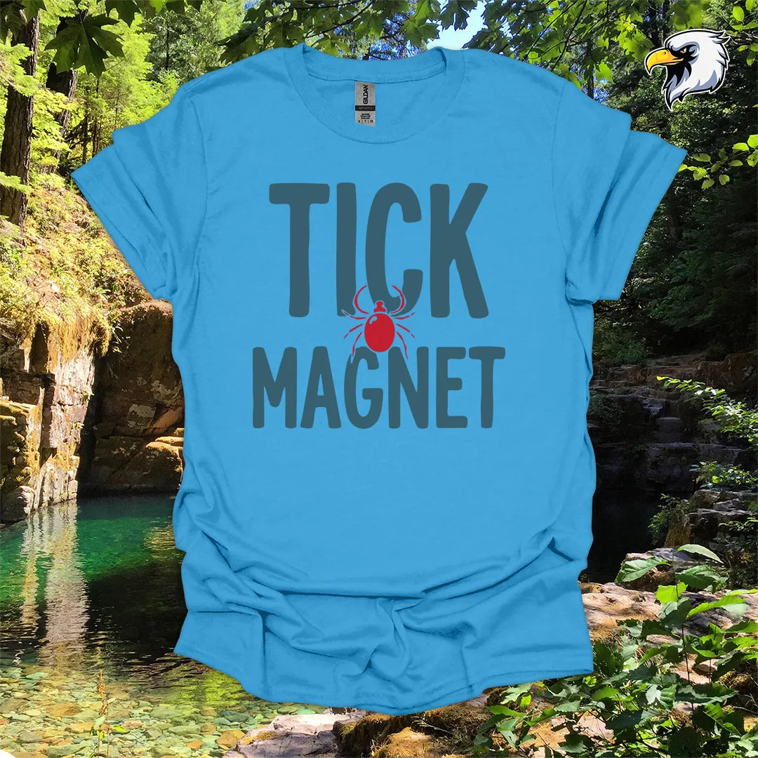 “Tick Magnet” hiking t-shirt – Funny Outdoor Graphic