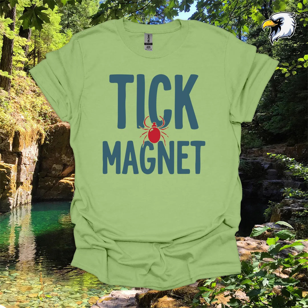 “Tick Magnet” hiking t-shirt – Funny Outdoor Graphic