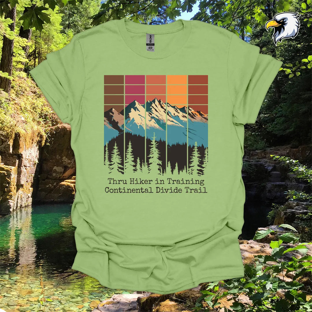“Thru Hiker in Training Continental Divide Trail” hiking t-shirt – Mountain Graphic
