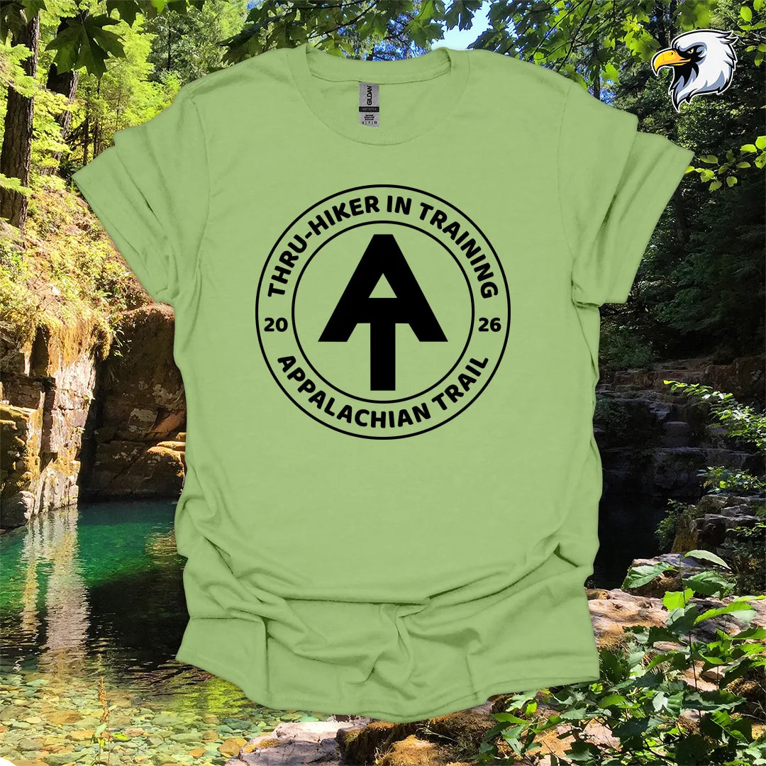 “Thru-Hiker in Training” Hiking T-Shirt – Appalachian Trail Badge
