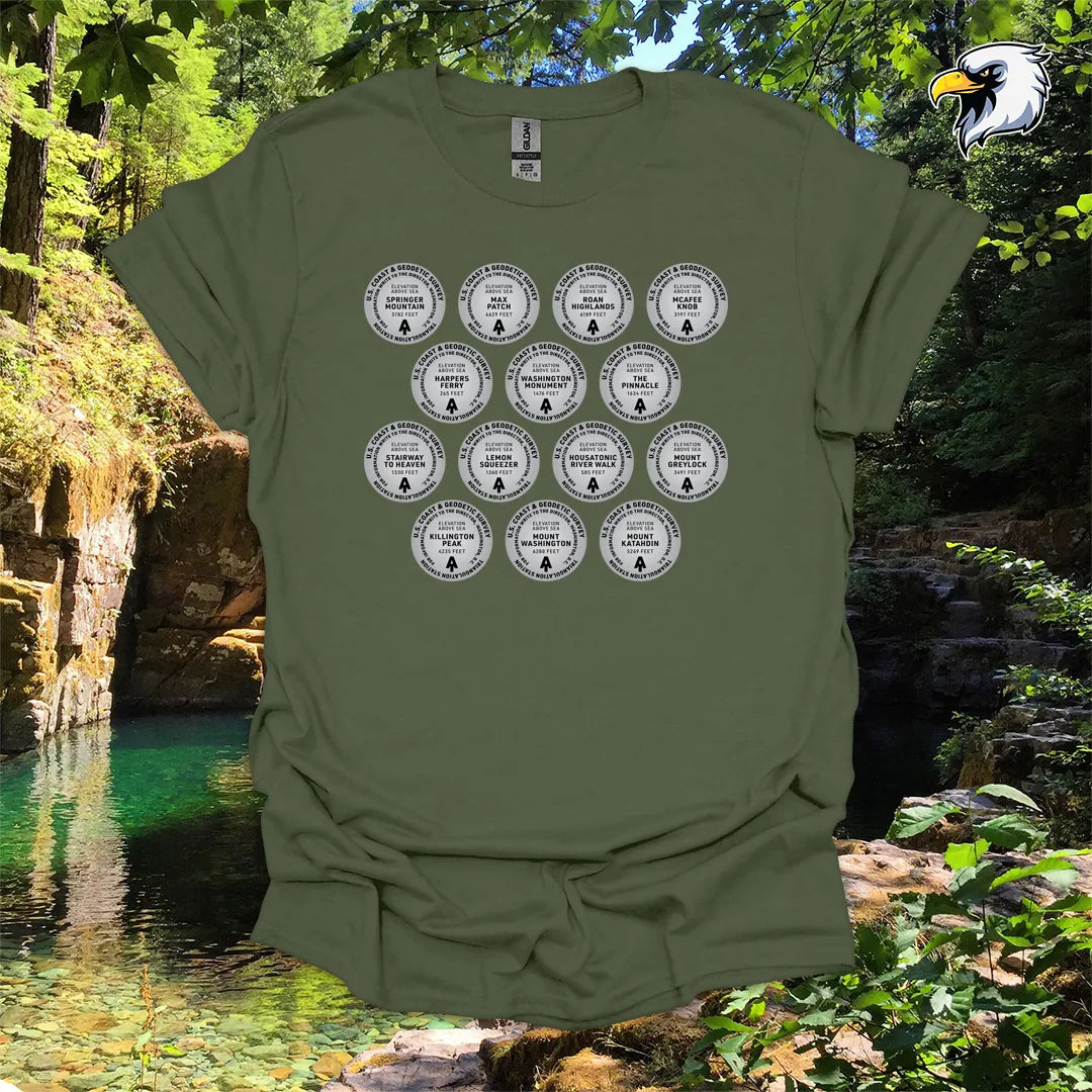 “Appalachian Trail Survey Markers” hiking t-shirt – Vintage Graphic