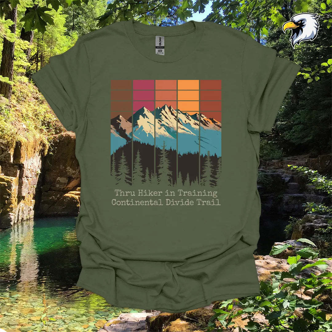 “Thru Hiker in Training Continental Divide Trail” hiking t-shirt – Mountain Graphic