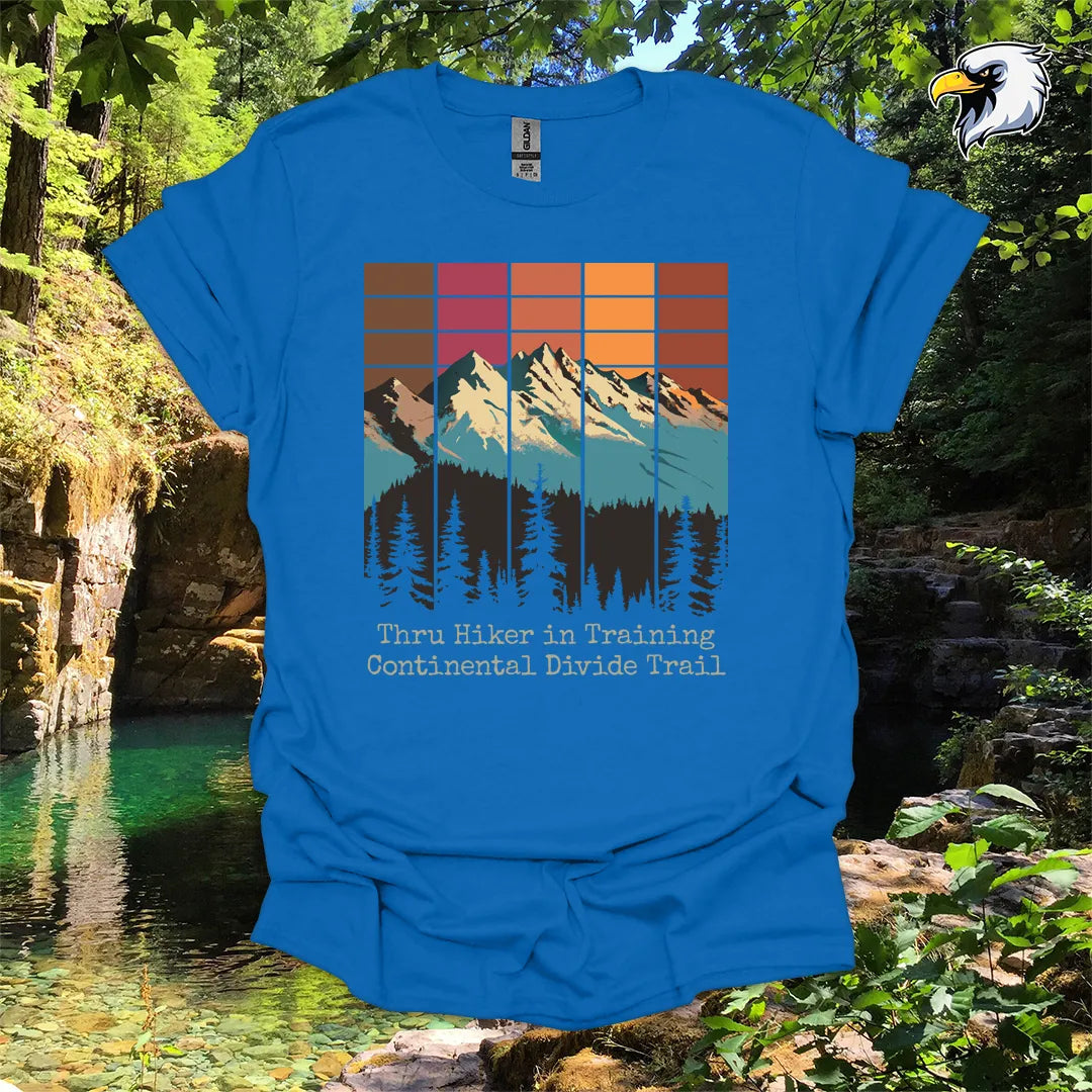 “Thru Hiker in Training Continental Divide Trail” hiking t-shirt – Mountain Graphic