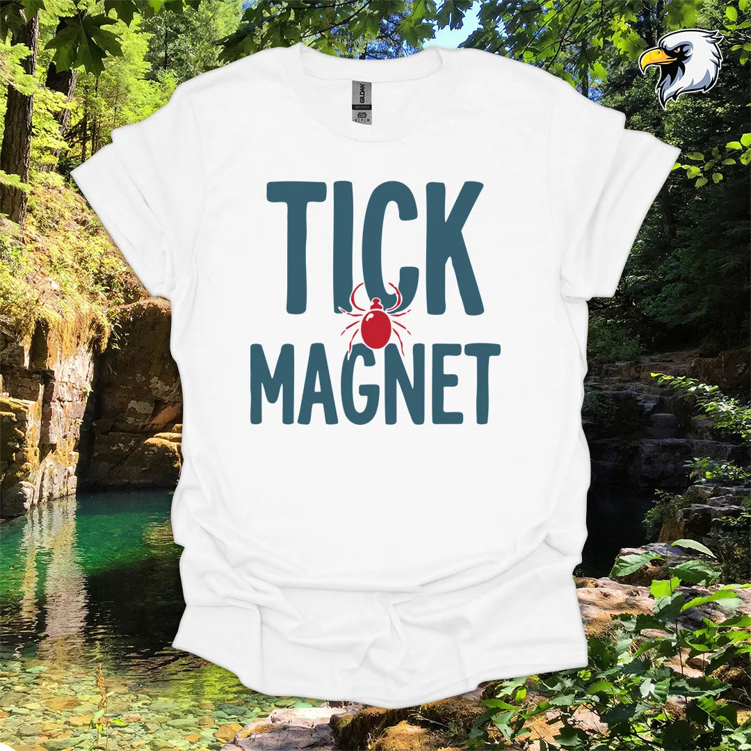 “Tick Magnet” hiking t-shirt – Funny Outdoor Graphic