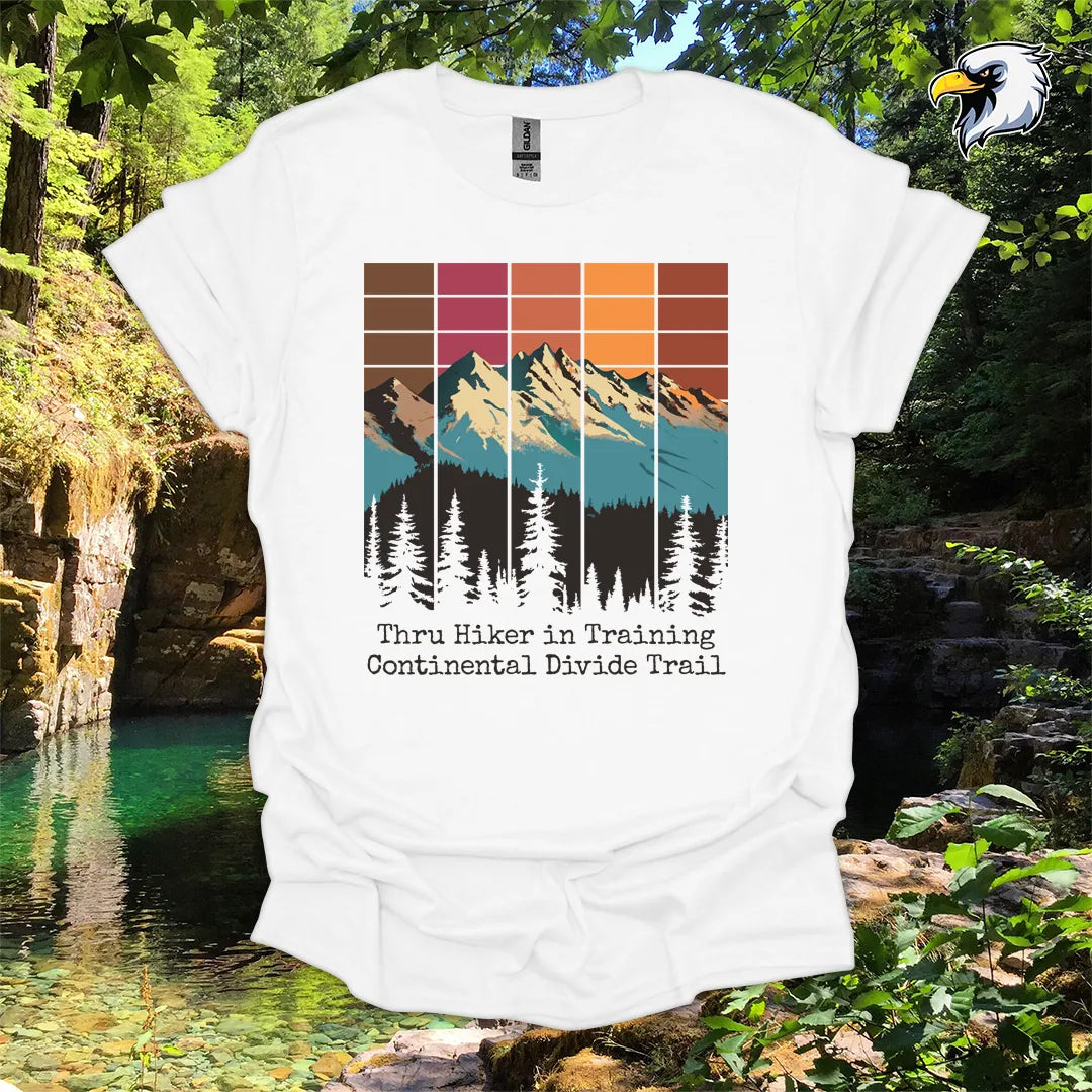 “Thru Hiker in Training Continental Divide Trail” hiking t-shirt – Mountain Graphic
