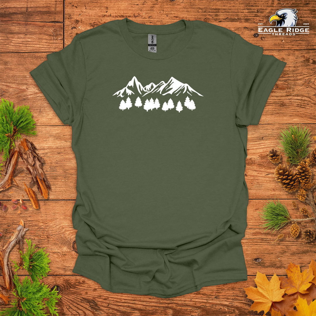 Mountain Forest • Hiking T-shirt • Bold Nature Graphic