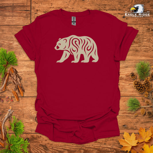 Tribal Black Bear • Hiking T-shirt • Nature-Inspired Design