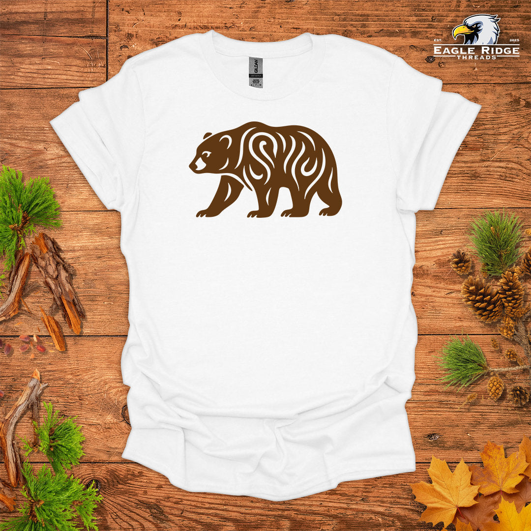 Tribal Black Bear • Hiking T-shirt • Nature-Inspired Design