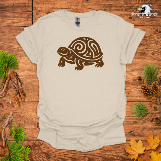 Tribal Box Turtle • Hiking T-shirt • Nature-Inspired Design