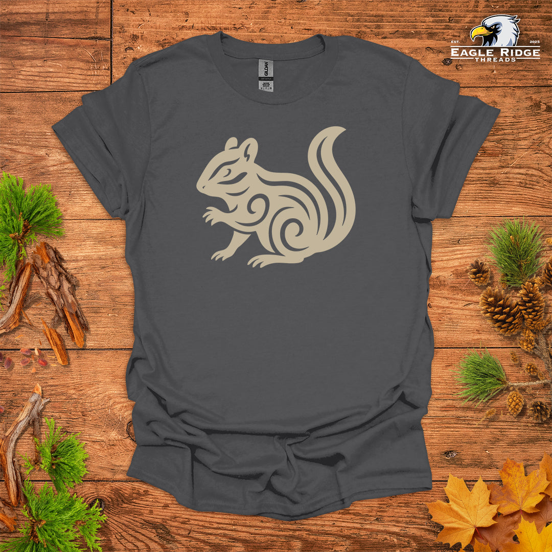 Tribal Chipmunk • Hiking T-shirt • Nature-Inspired Design