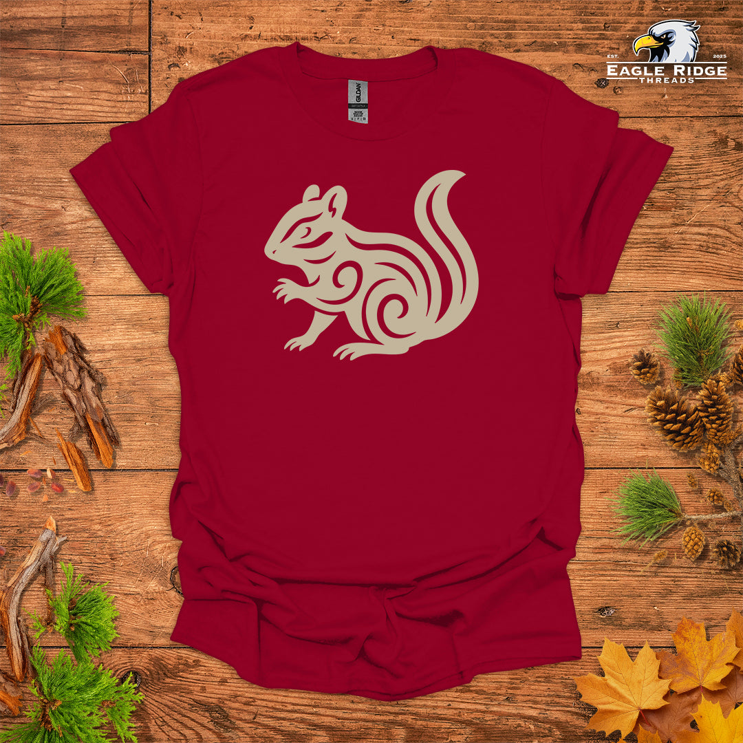 Tribal Chipmunk • Hiking T-shirt • Nature-Inspired Design
