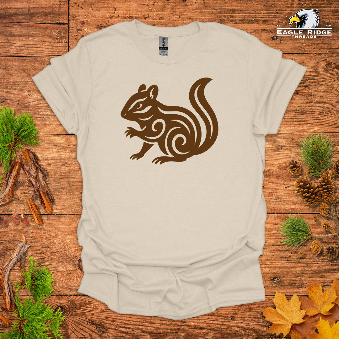 Tribal Chipmunk • Hiking T-shirt • Nature-Inspired Design
