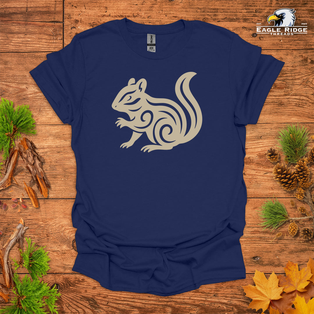 Tribal Chipmunk • Hiking T-shirt • Nature-Inspired Design